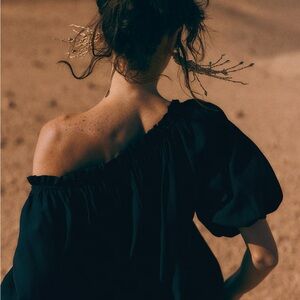 Off-shoulder H&M Black Maxi Dress - New